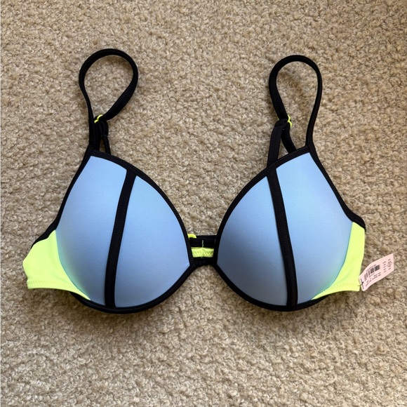 Victoria's Secret Other - Victorias Secret blue and yellow bikini top